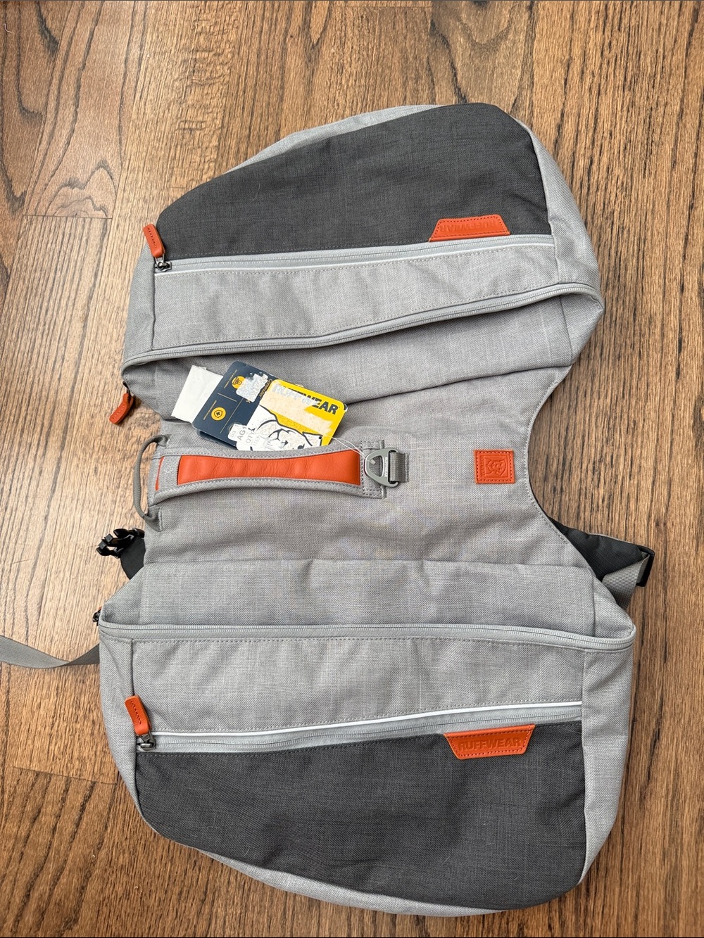 Ruffwear Commuter Dog Pack Grey with Orange Accents NWT 
Retail $124